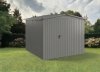 Metalowy domek narzędziowy EcoStar Euroline ESD 10 (262x262 cm) - dach dwuspadowy, drzwi 1-skrzydłowe, kolor szary aluminium RAL 9007